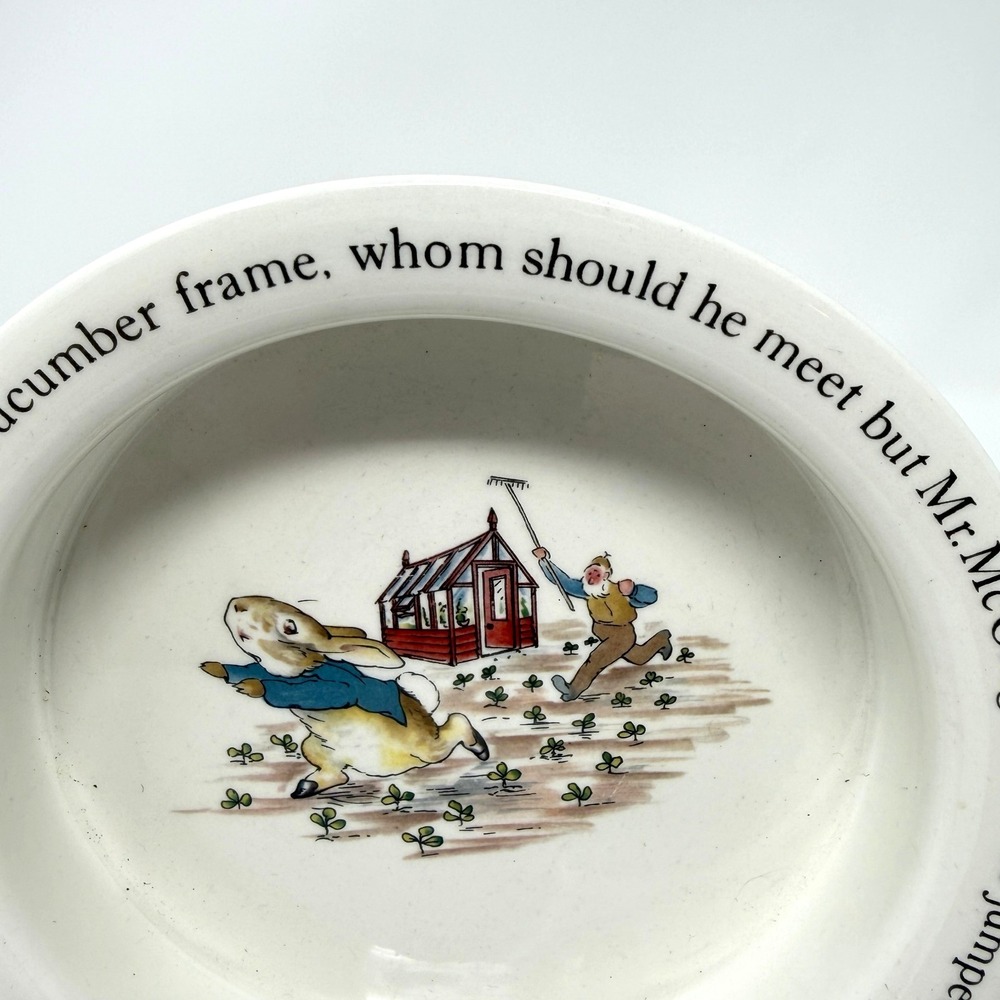 Wedgwood Peter Rabbit Child Bowl Plate Stop Thief Beatrix Potter - Picture 3 of 8